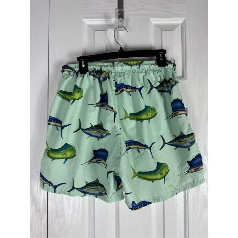 Uzzi Mens Fish Swim Trunks Size XXL